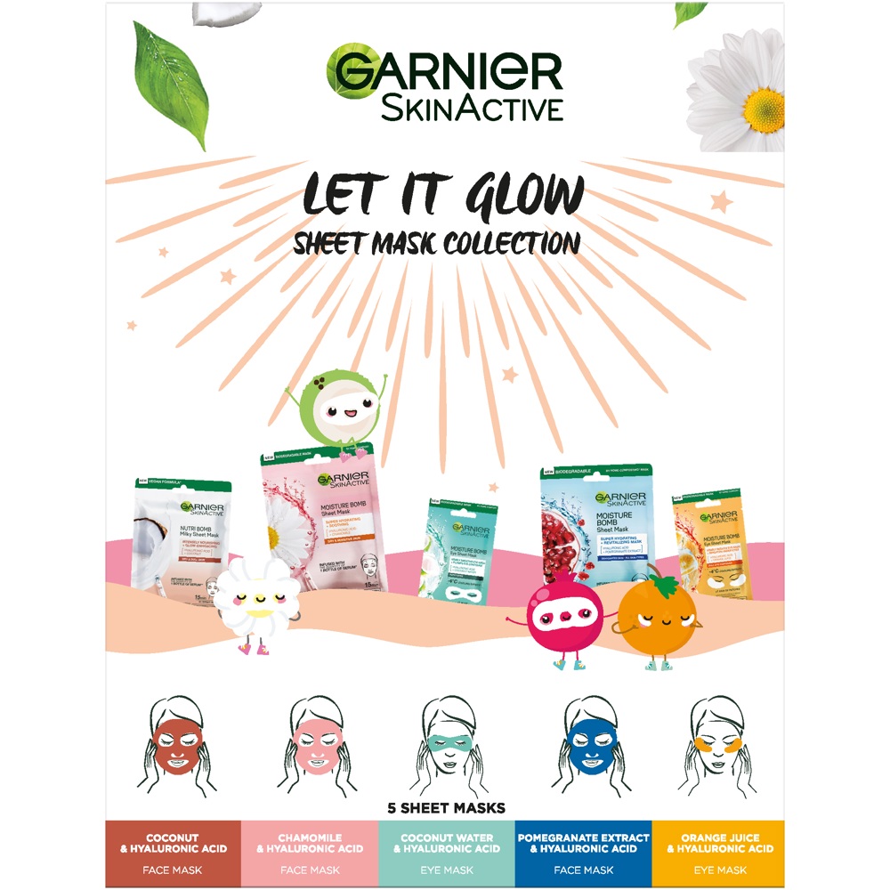 SkinActive Let It Glow Sheet Mask Collection Gift Set