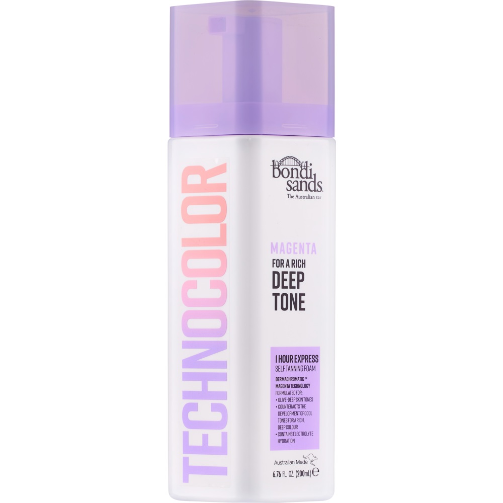 Technocolor 1h Express Self Tanning Foam, 200ml, Magenta (Deep Tone)