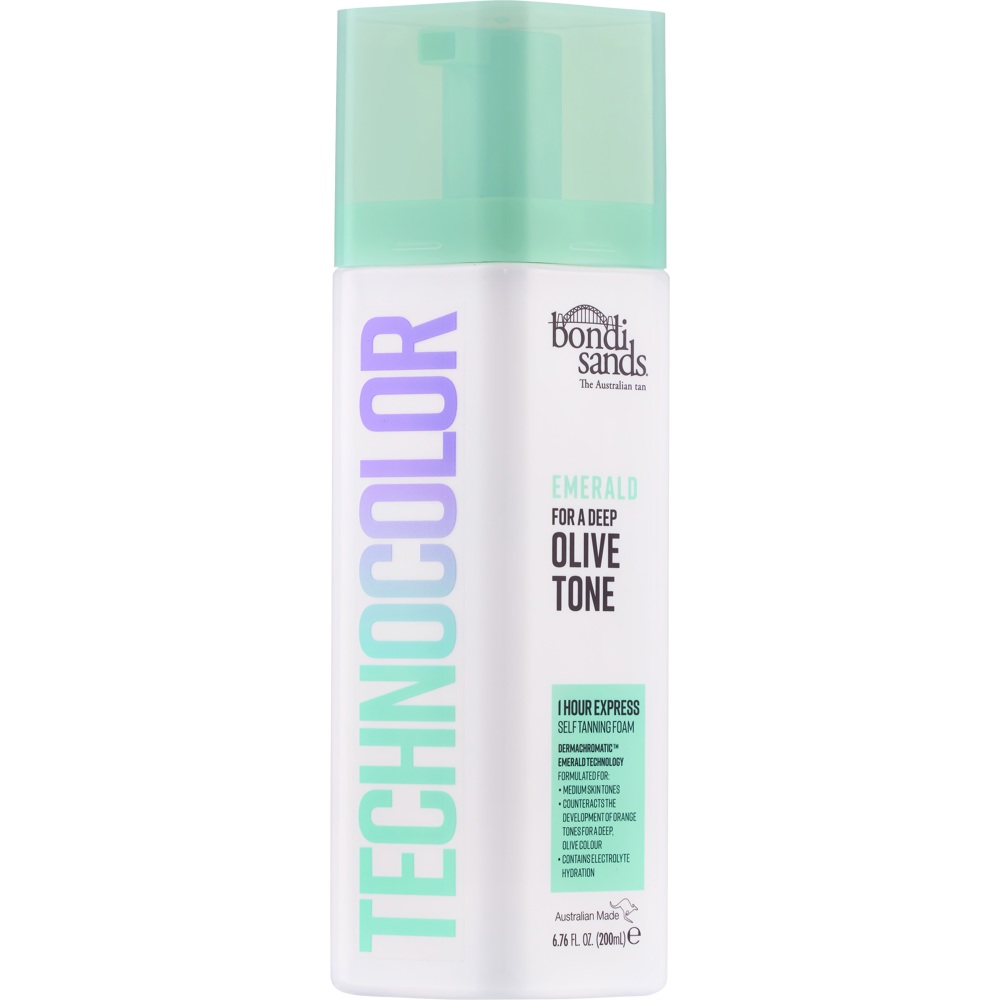 Technocolor 1h Express Self Tanning Foam, 200ml, Emerald (Olive Tone)