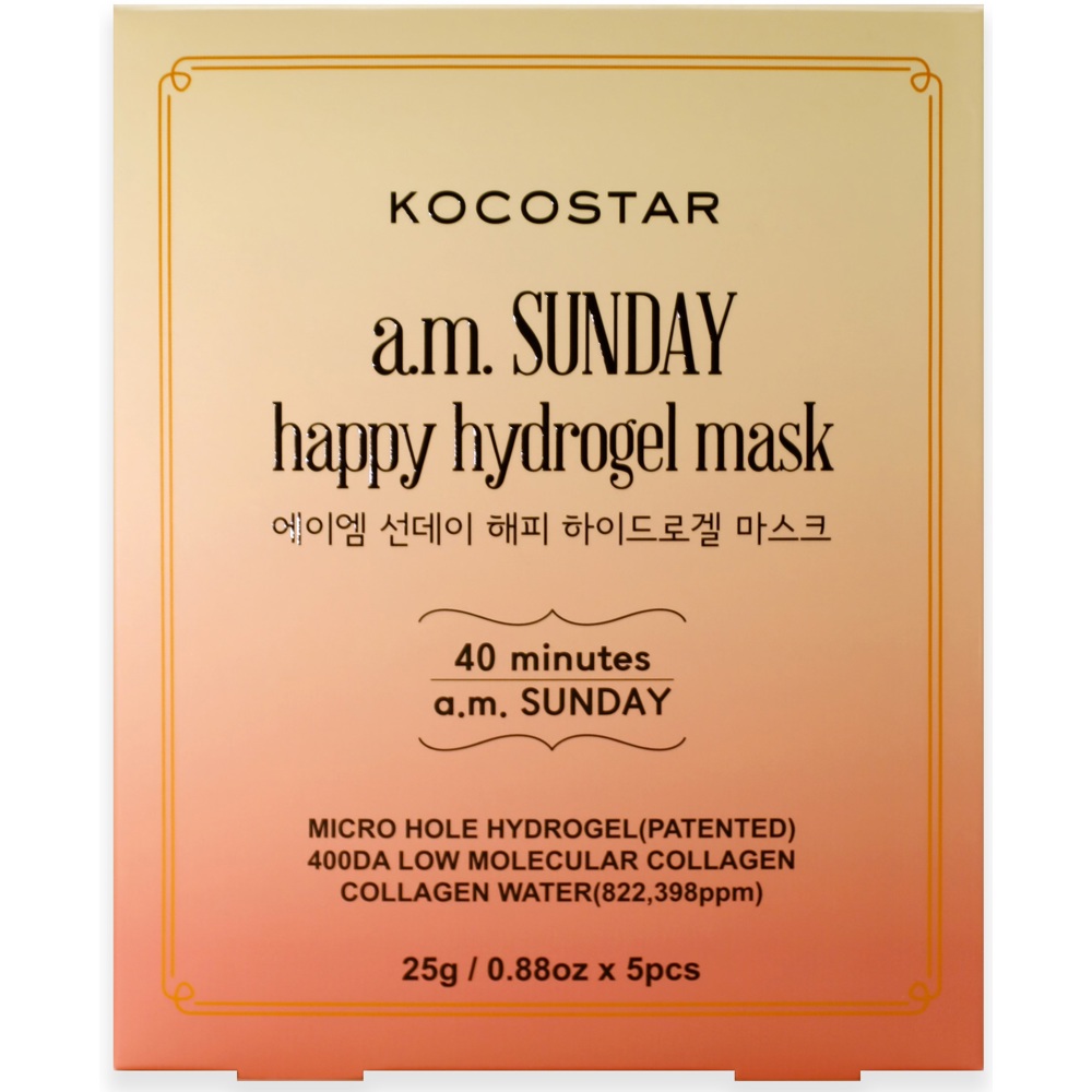 a.m. SUNDAY Happy Hydrogel Mask, 5-Pack