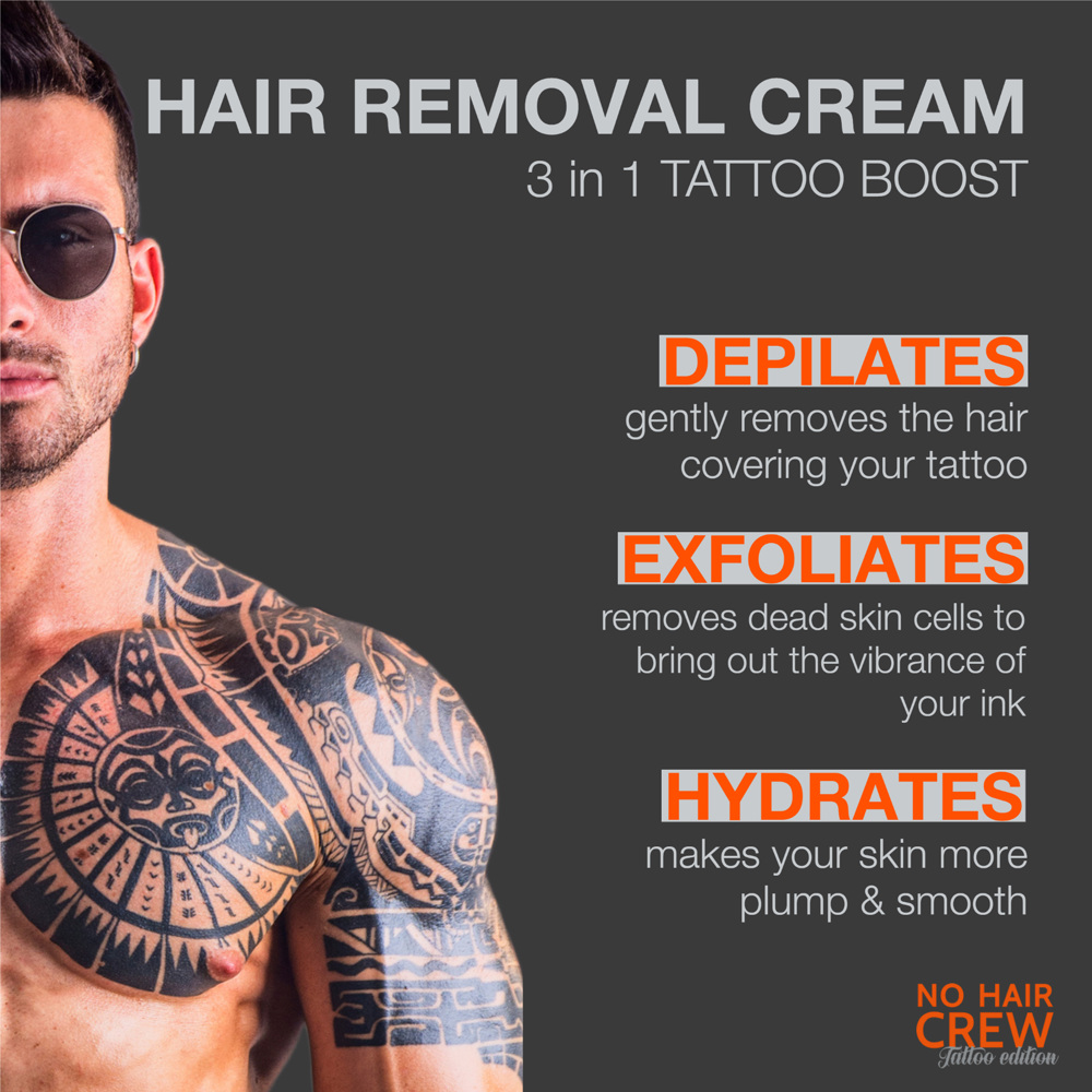 No Hair Crew Tattoo Hair Removal Cream, 150ml