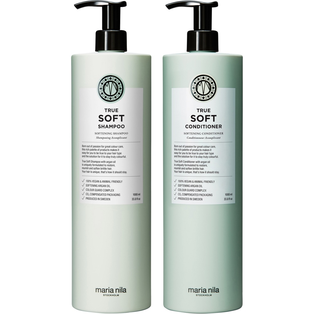 True Soft Conditioner 1000ml + Shampoo 1000ml
