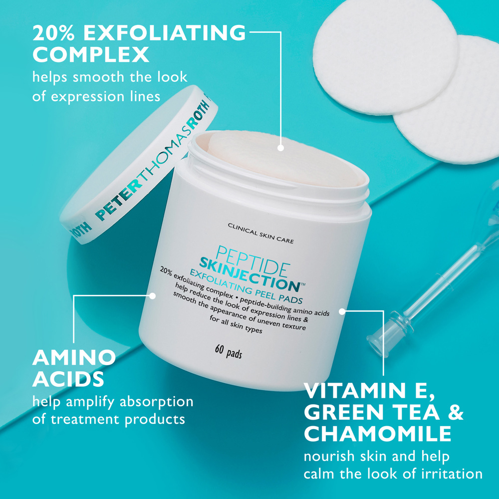 Peptide Skinjection™ Exfoliating Peel Pads, 60 Pads