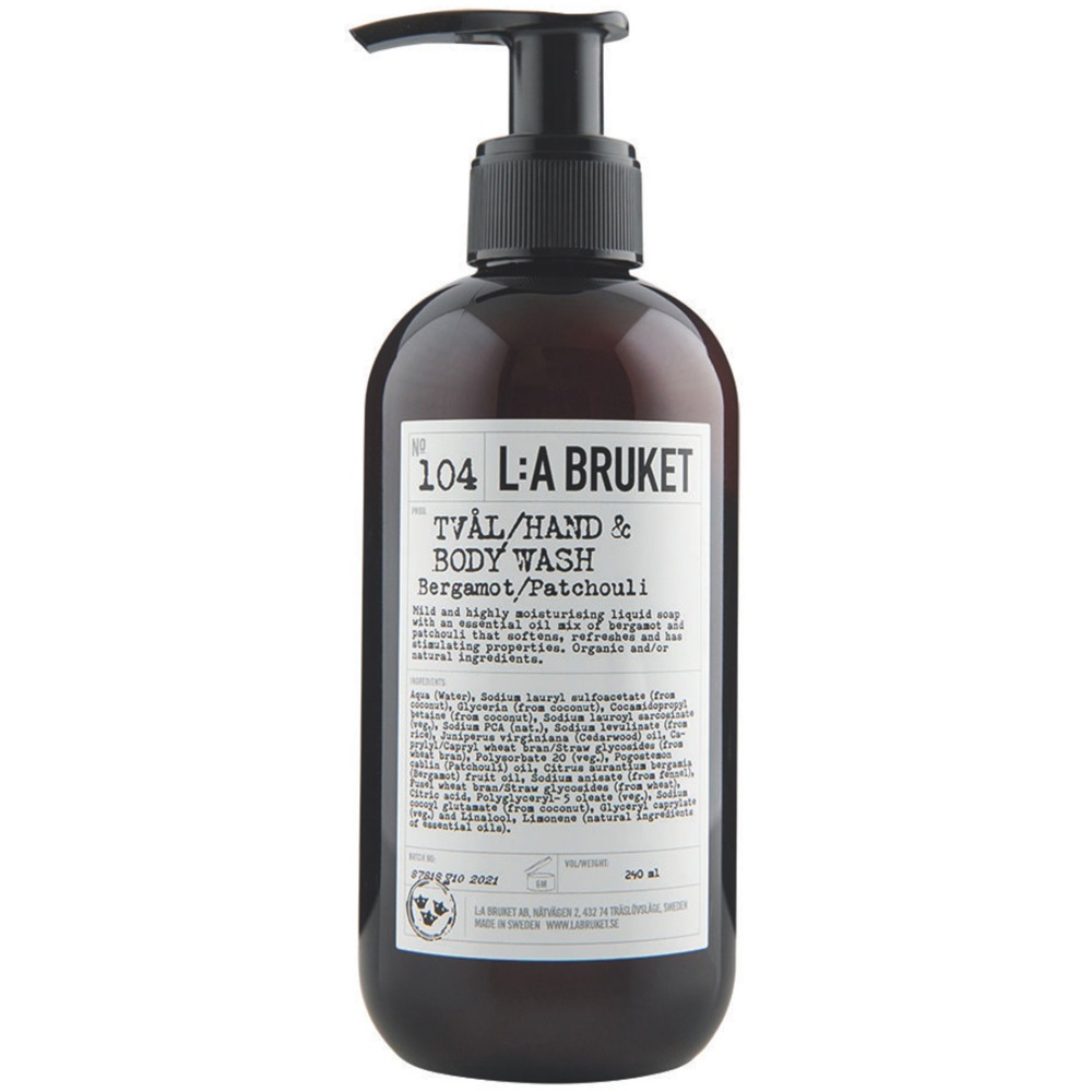 104 Hand & Body Wash, Bergamot and Patchouli