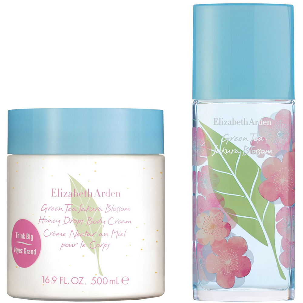 White Tea Sakura Blossom Honey Drops, Body Cream 500ml