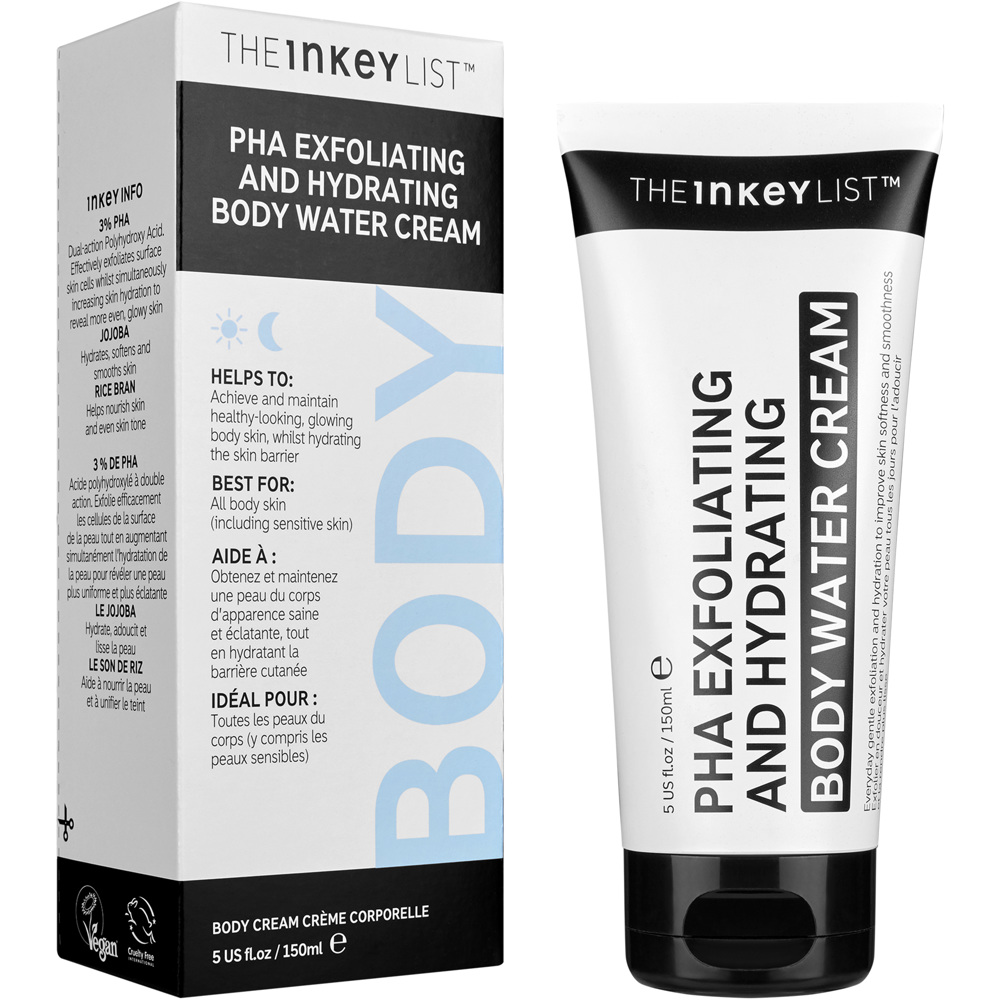 PHA Exfoliating and Hydrating Body Water Cream, 150ml