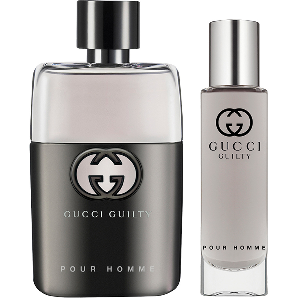 Guilty Pour Homme Gift Set, EdT 50ml + Travel Spray 15ml