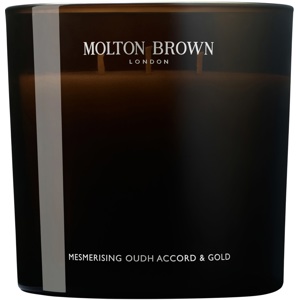 Luxury Scented Candle Triple Wick, Mesmerising Oudh Accord & Gold