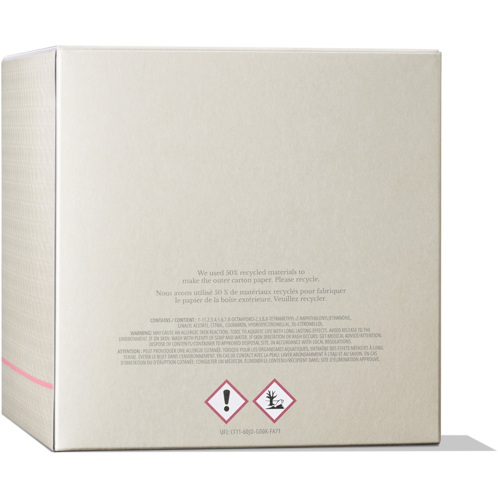 Luxury Scented Candle Triple Wick, Delicious Rhubarb & Rose