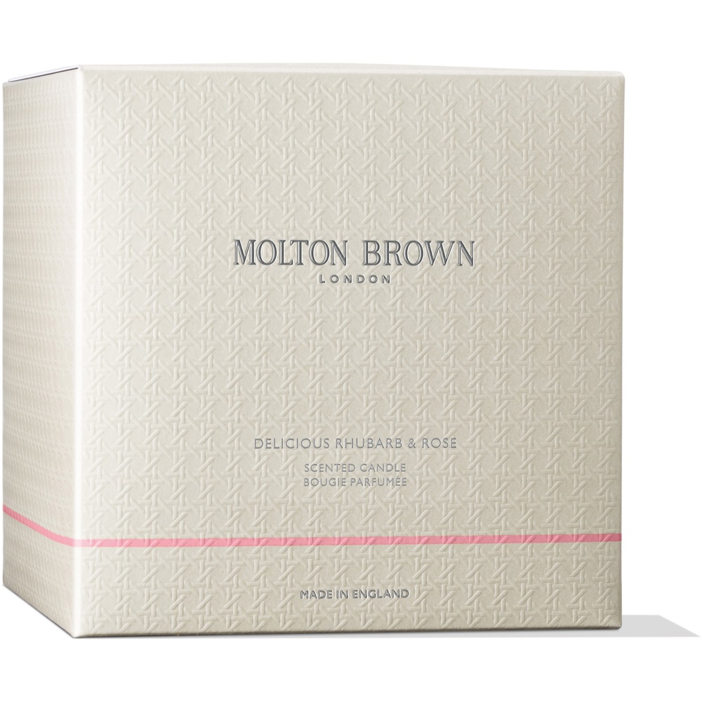 Luxury Scented Candle Triple Wick, Delicious Rhubarb & Rose