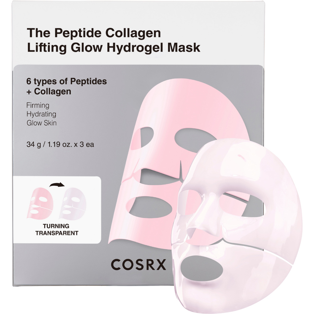 The Peptide Collagen Lifting Glow Hydrogel Mask, 3-Pack