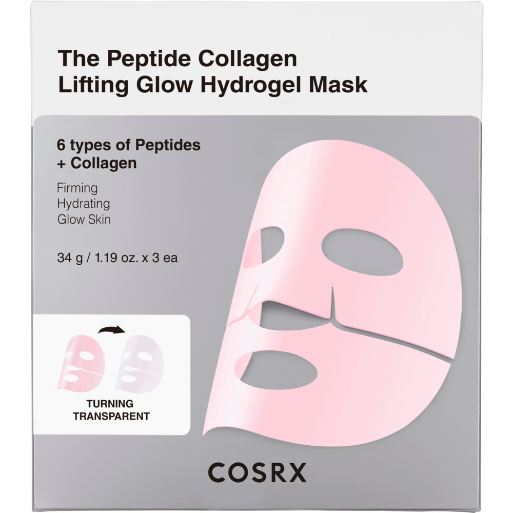 The Peptide Collagen Lifting Glow Hydrogel Mask, 3-Pack