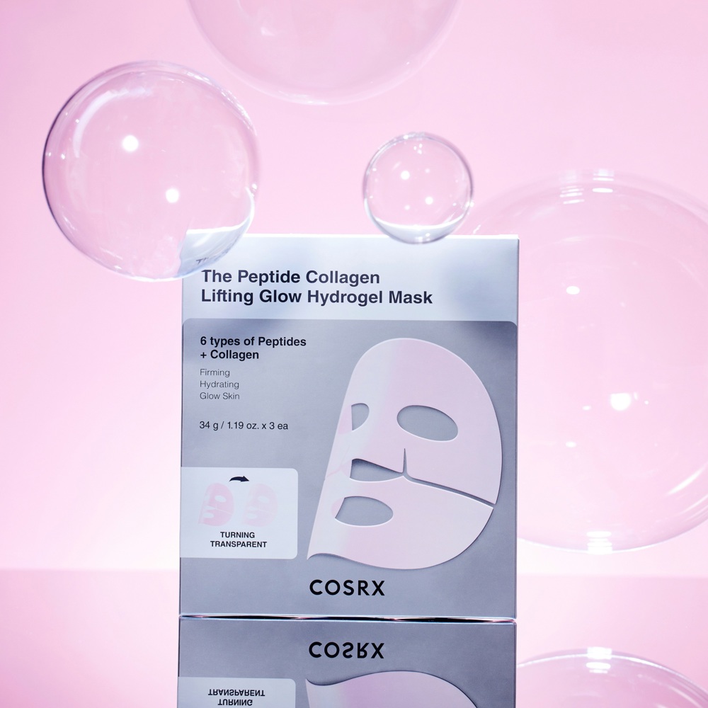 The Peptide Collagen Lifting Glow Hydrogel Mask, 3-Pack