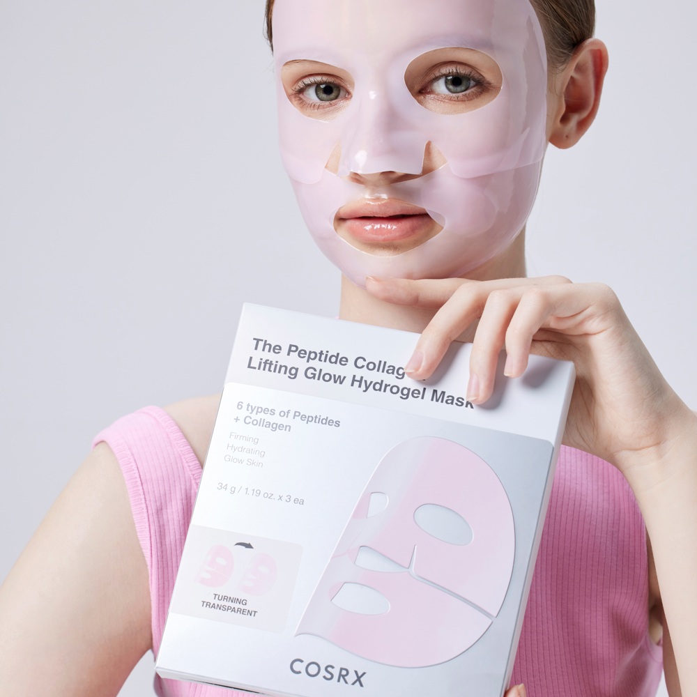 The Peptide Collagen Lifting Glow Hydrogel Mask, 3-Pack