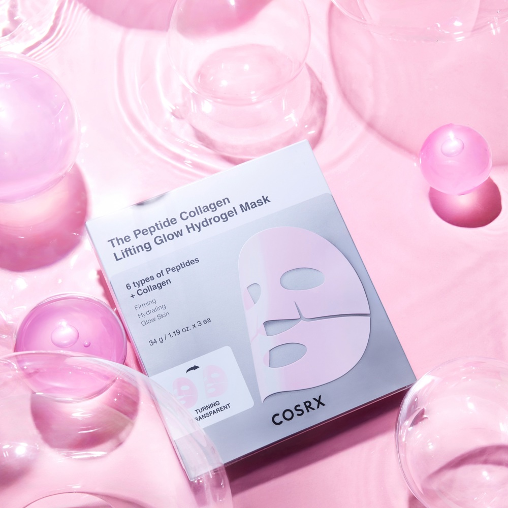 The Peptide Collagen Lifting Glow Hydrogel Mask, 3-Pack