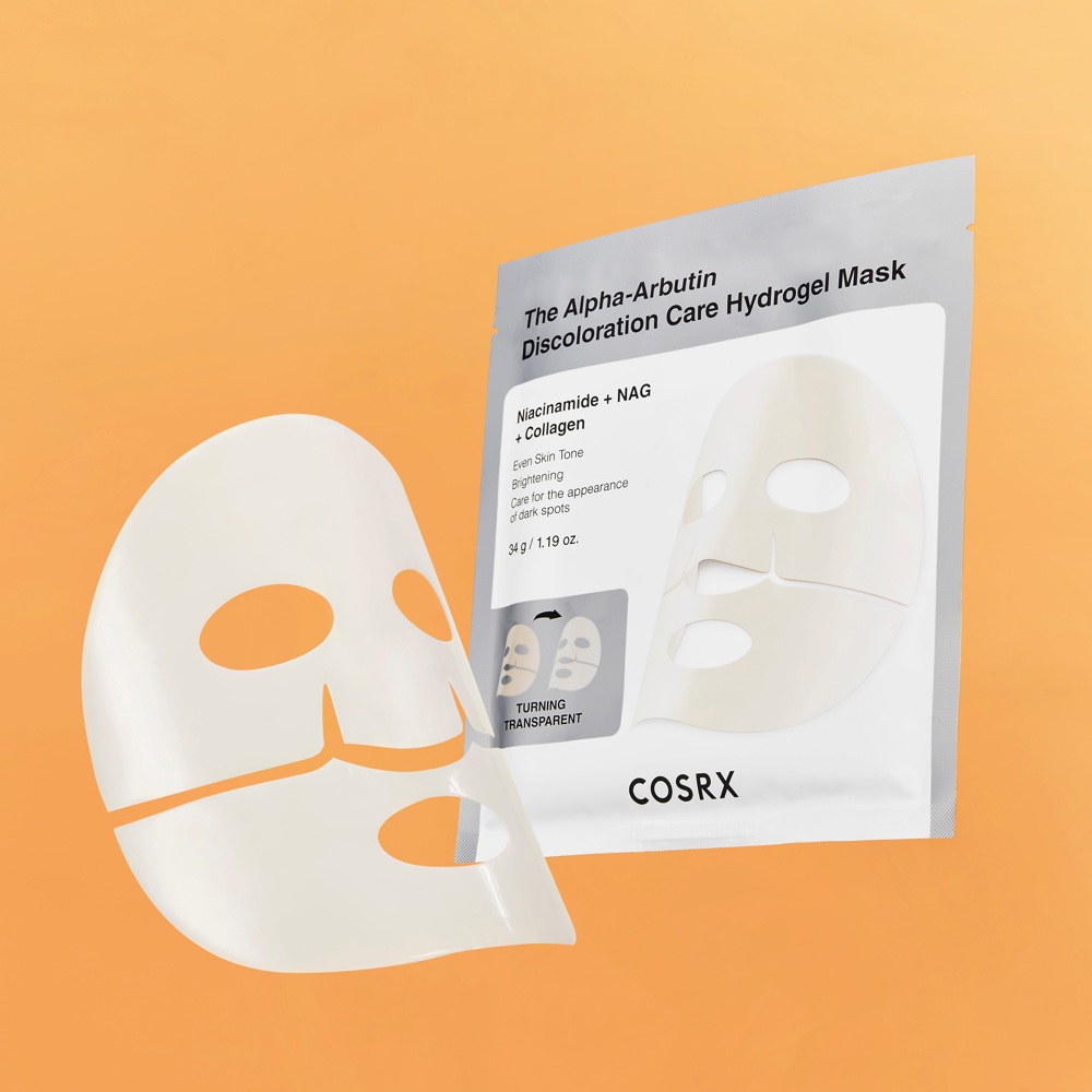 The Alpha-Arbutin Discoloration Care Hydrogel Mask, 3-Pack