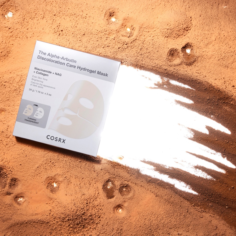 The Alpha-Arbutin Discoloration Care Hydrogel Mask, 3-Pack