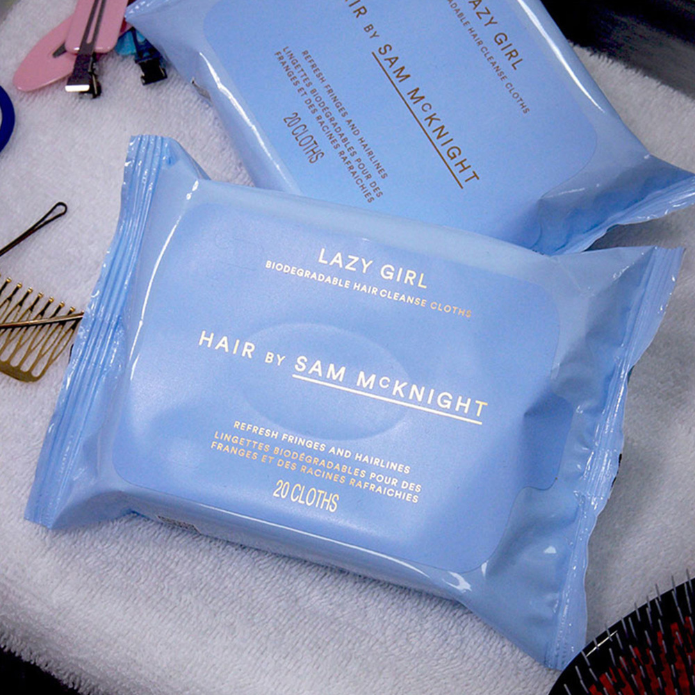 Lazy Girl Biodegradable Hair Cleanse Cloths, 20-Pack