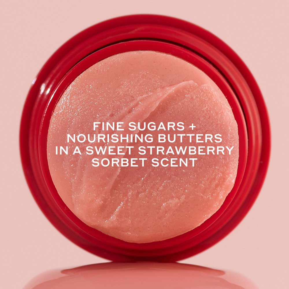 Pout Preserve Sugar Melt Lip Scrub, Strawberry Sorbet