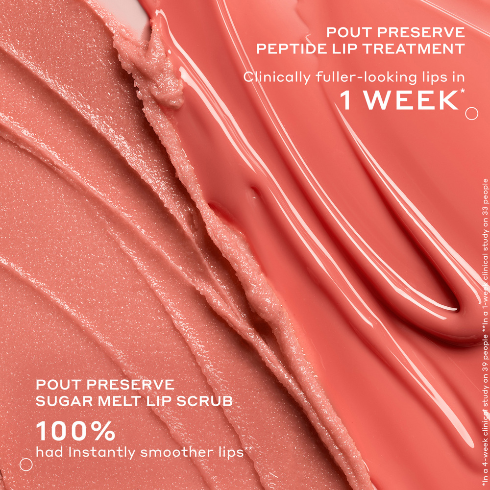 Pout Preserve Sugar Melt Lip Scrub, Strawberry Sorbet