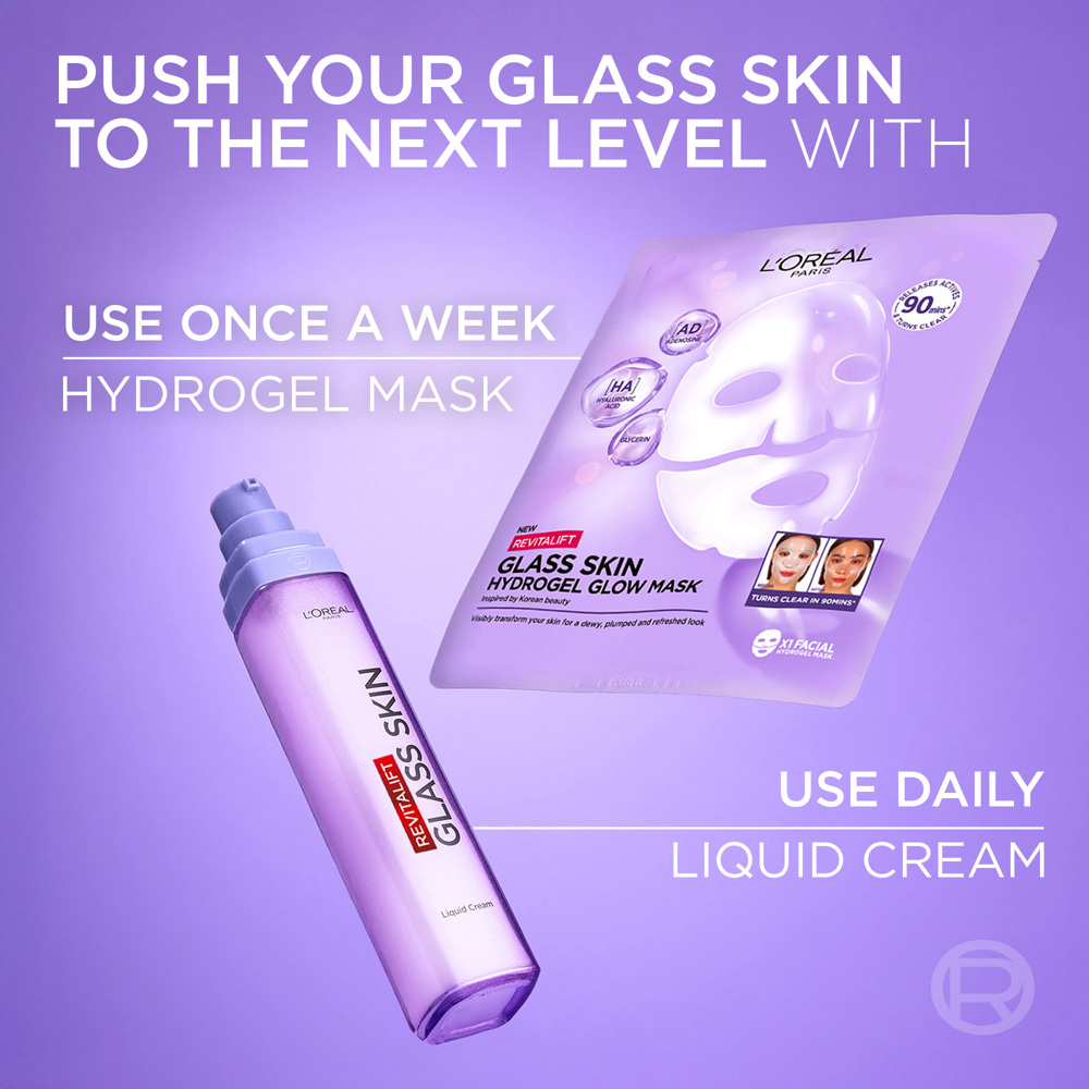 Revitalift Filler Glass Skin Liquid Cream for Normal Skin, 50ml