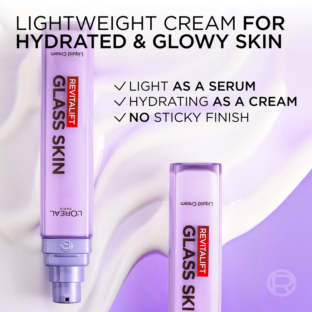 Revitalift Filler Glass Skin Liquid Cream for Normal Skin, 50ml