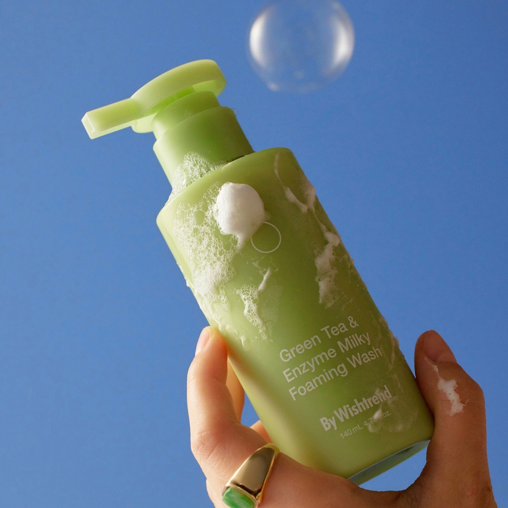 Green Tea & Enzyme Milky Foaming Wash, 140ml