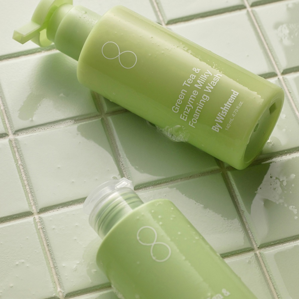 Green Tea & Enzyme Milky Foaming Wash, 140ml