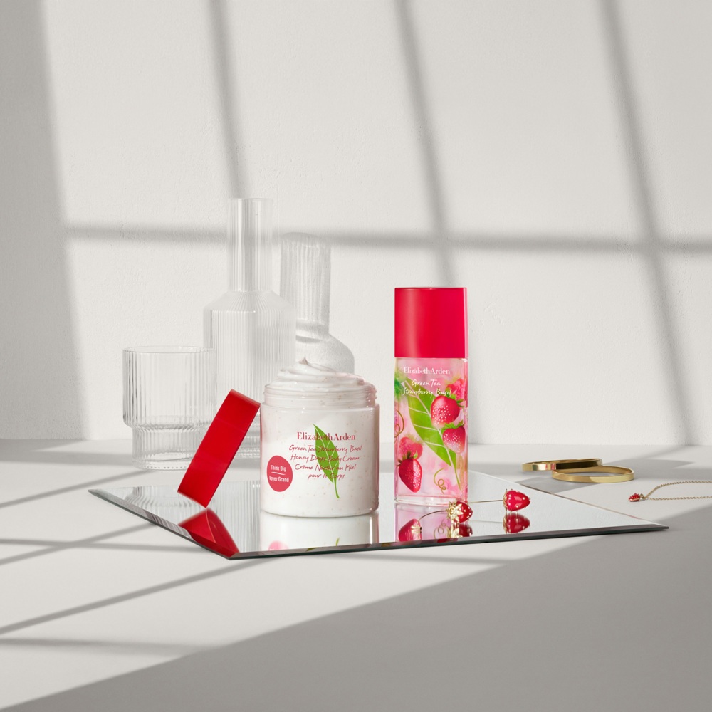 Green Tea Strawberry Basil Honey Drops Body Cream, 500ml