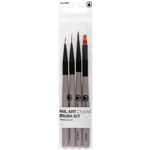 Nail Art Brush Kit, 4-Pack