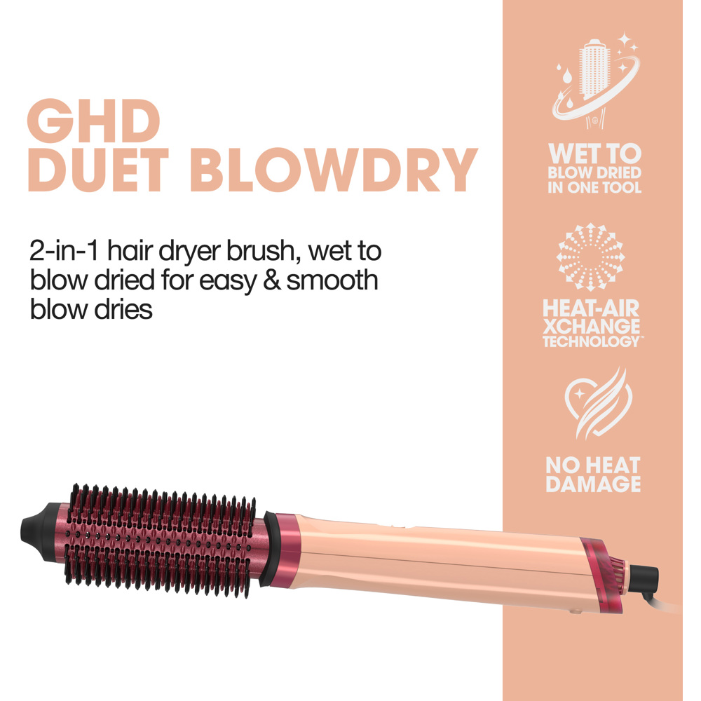 Duet Blow Dry - 2-in-1 Hair Dryer Brush in Sun-Kissed Peach Limited Edition