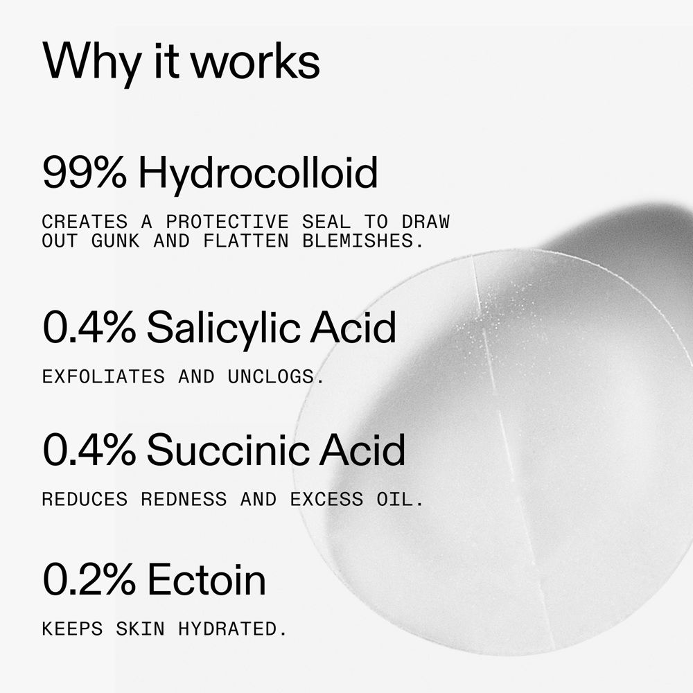 Hydrocolloid Invisible Pimple, 22 Patches