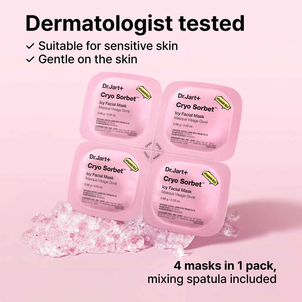 Cryo Sorbet Icy Facial Mask, 4-Pack