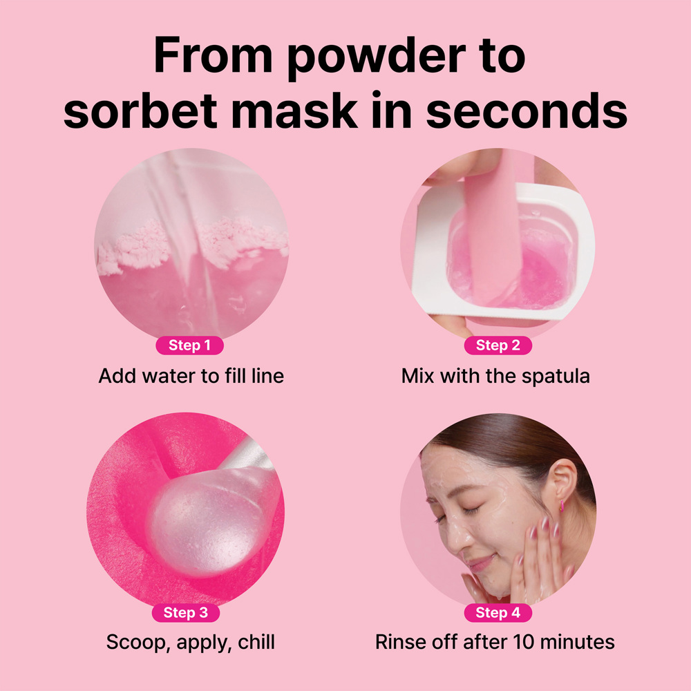 Cryo Sorbet Icy Facial Mask, 4-Pack