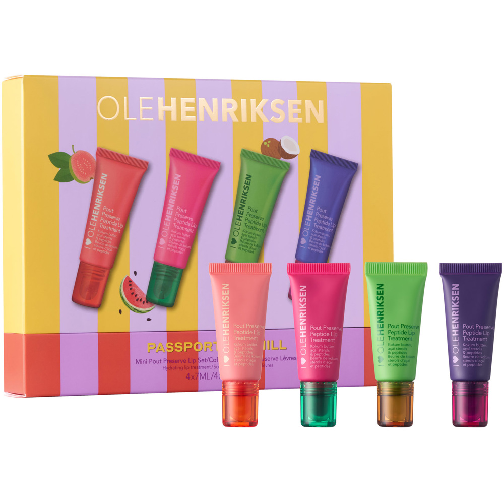 Pout Preserve Peptide Lip Treatment Mini Chiller Set, 4x7ml