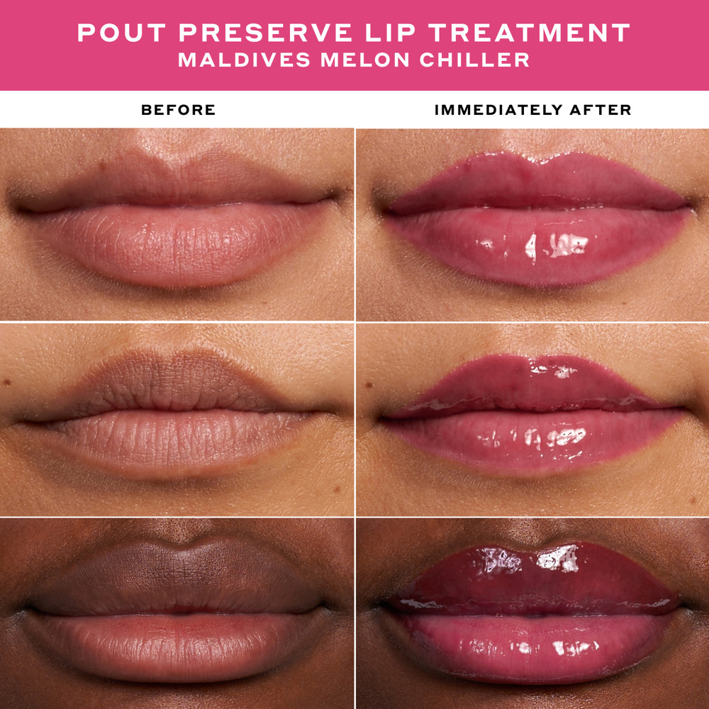 Pout Preserve Peptide Lip Treatment Mini Chiller Set, 4x7ml