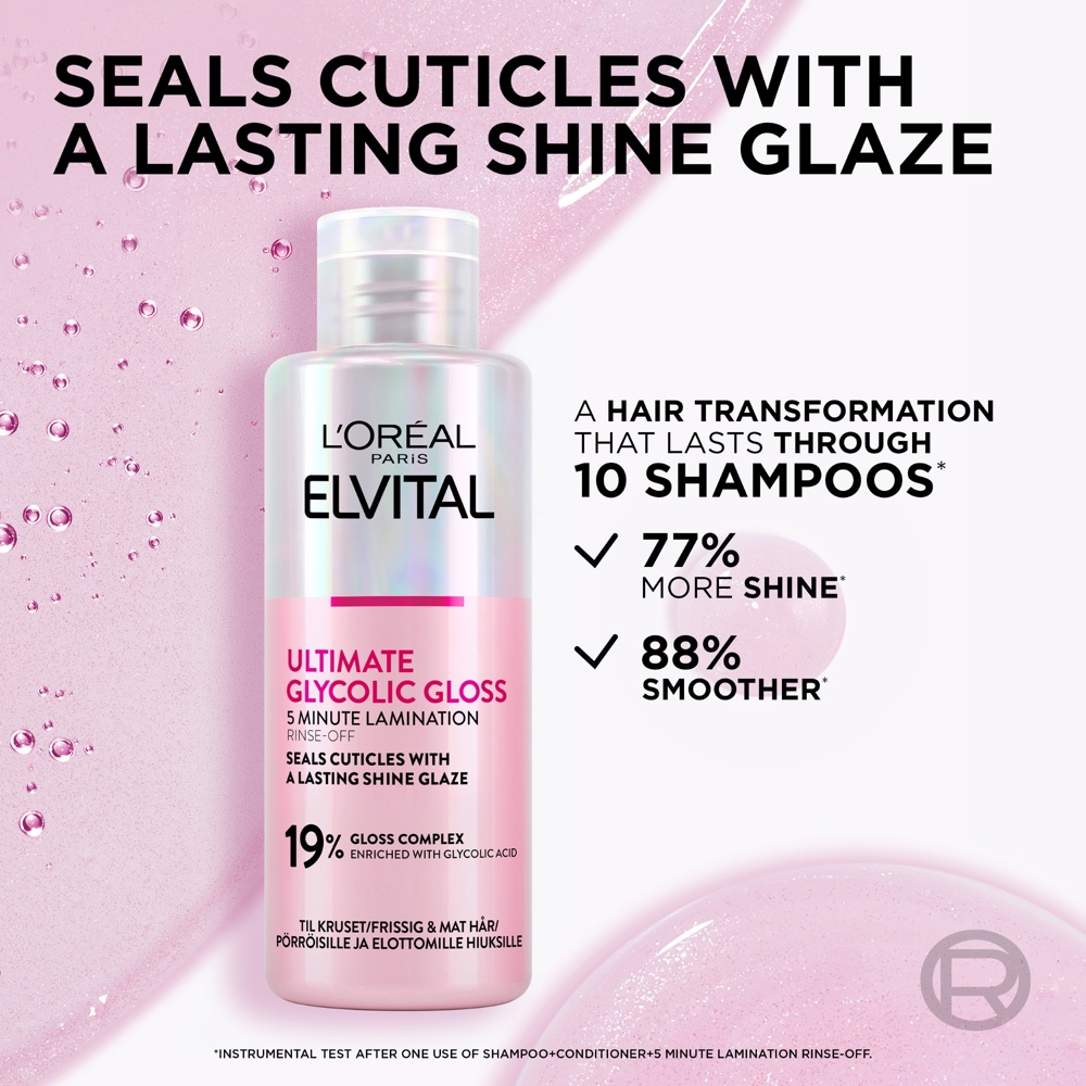 Elvital Ultimate Glycolic Gloss Rinse-Off Treatment, 200ml
