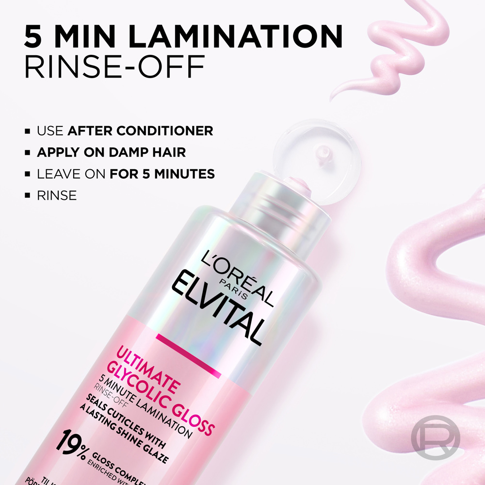 Elvital Ultimate Glycolic Gloss Rinse-Off Treatment, 200ml
