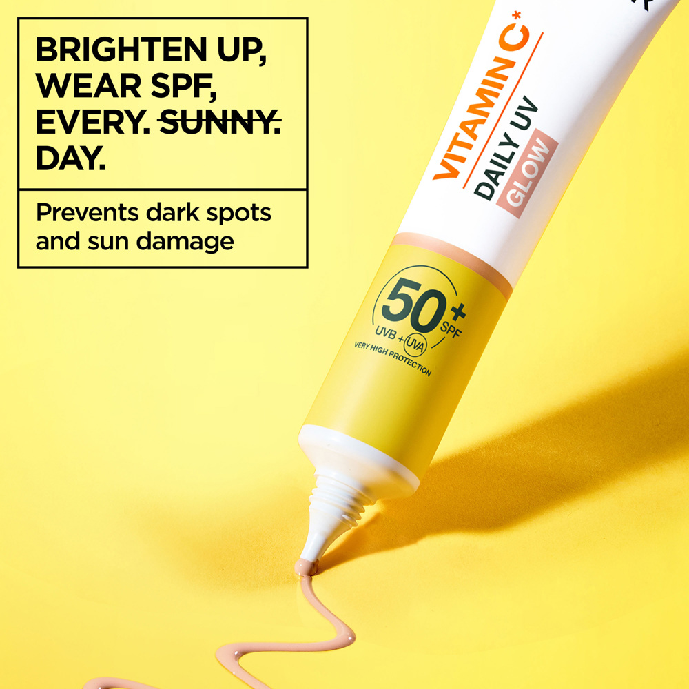 SkinActive Vitamin C Glow Boosting Daily UV Fluid SPF 50+, 40ml