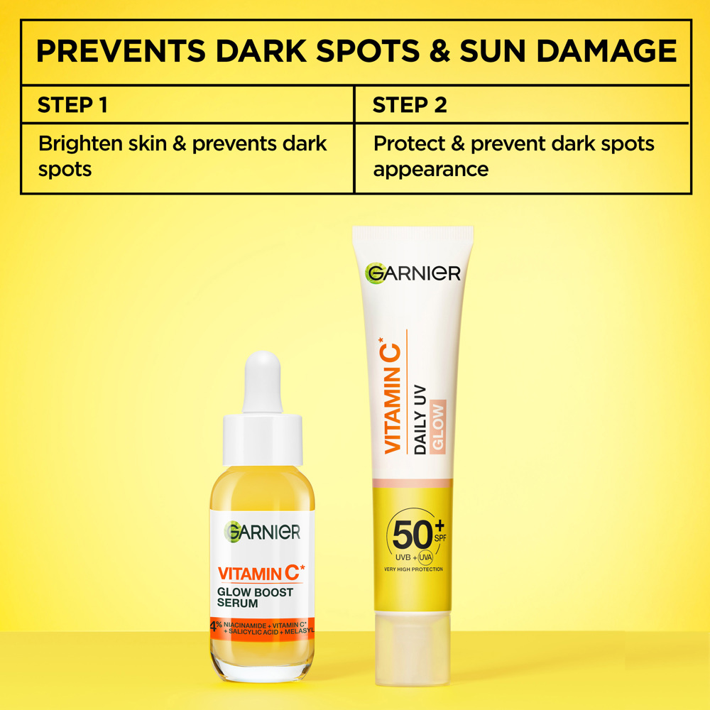 SkinActive Vitamin C Glow Boosting Daily UV Fluid SPF 50+, 40ml