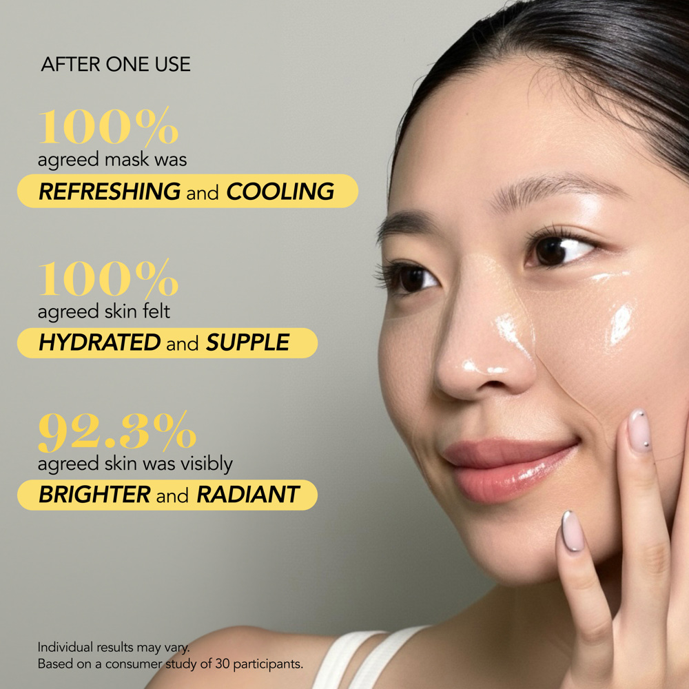Yuzu Vitamin C Butterfly Hydrogel Mask 4-Pack, 40g