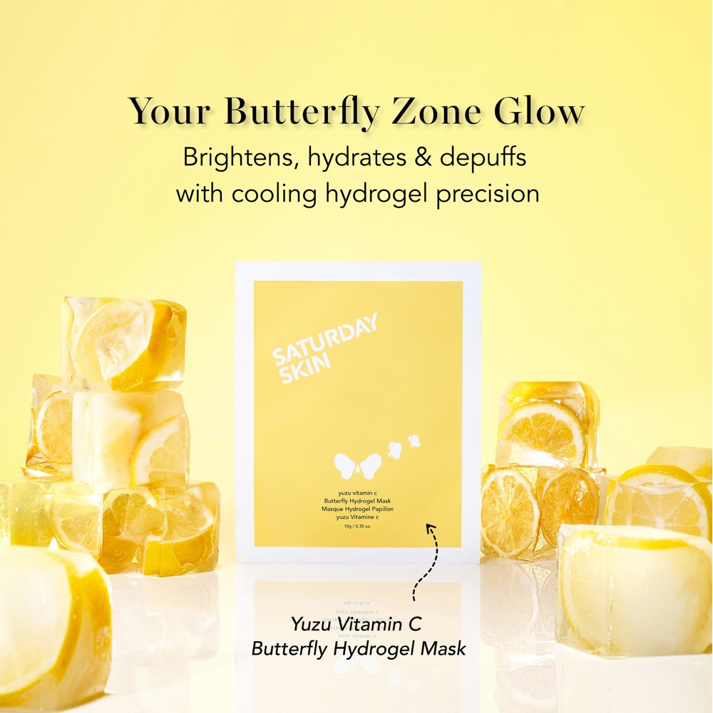 Yuzu Vitamin C Butterfly Hydrogel Mask 4-Pack, 40g