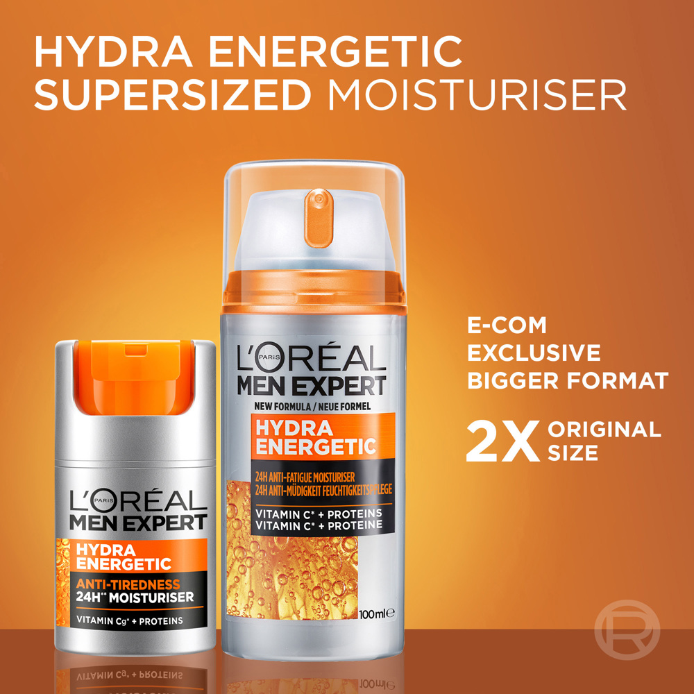 Men Expert Hydra Energetic Face Mousturizer, 50ml