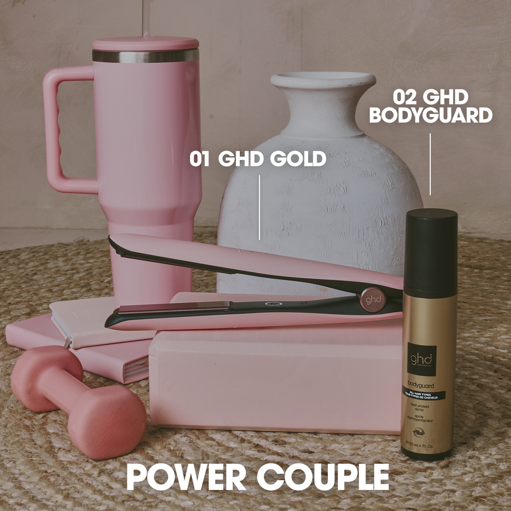 Gold Hair Straightener, Limited Edition in Dusted Pink