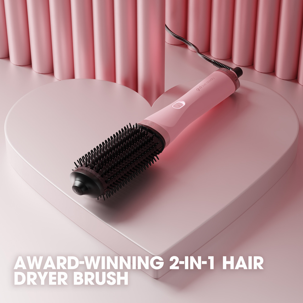 Duet Blowdry Hair Dryer Brush, Limited Edition in Dusted Pink