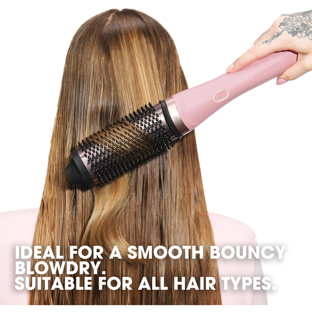 Duet Blowdry Hair Dryer Brush, Limited Edition in Dusted Pink