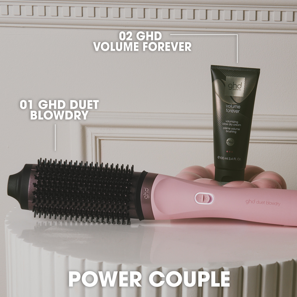 Duet Blowdry Hair Dryer Brush, Limited Edition in Dusted Pink