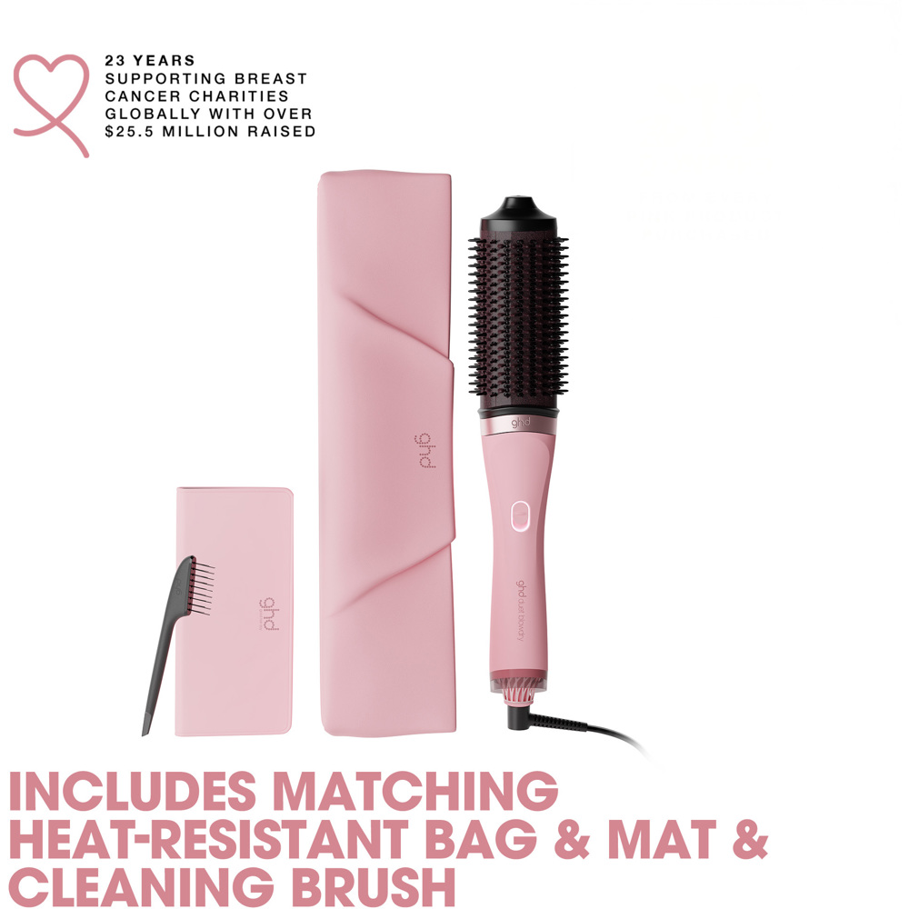 Duet Blowdry Hair Dryer Brush, Limited Edition in Dusted Pink