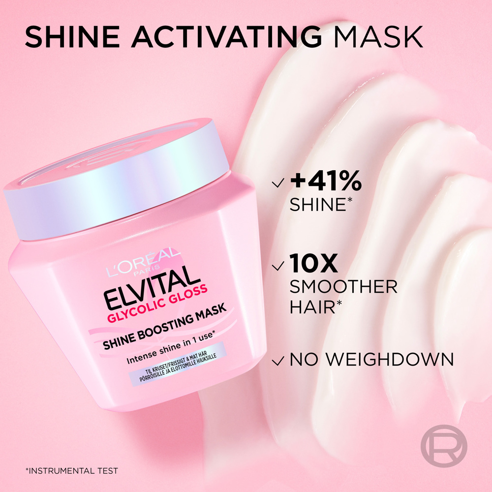 Elvital Glycolic Gloss Shine Boosting Mask, 300ml