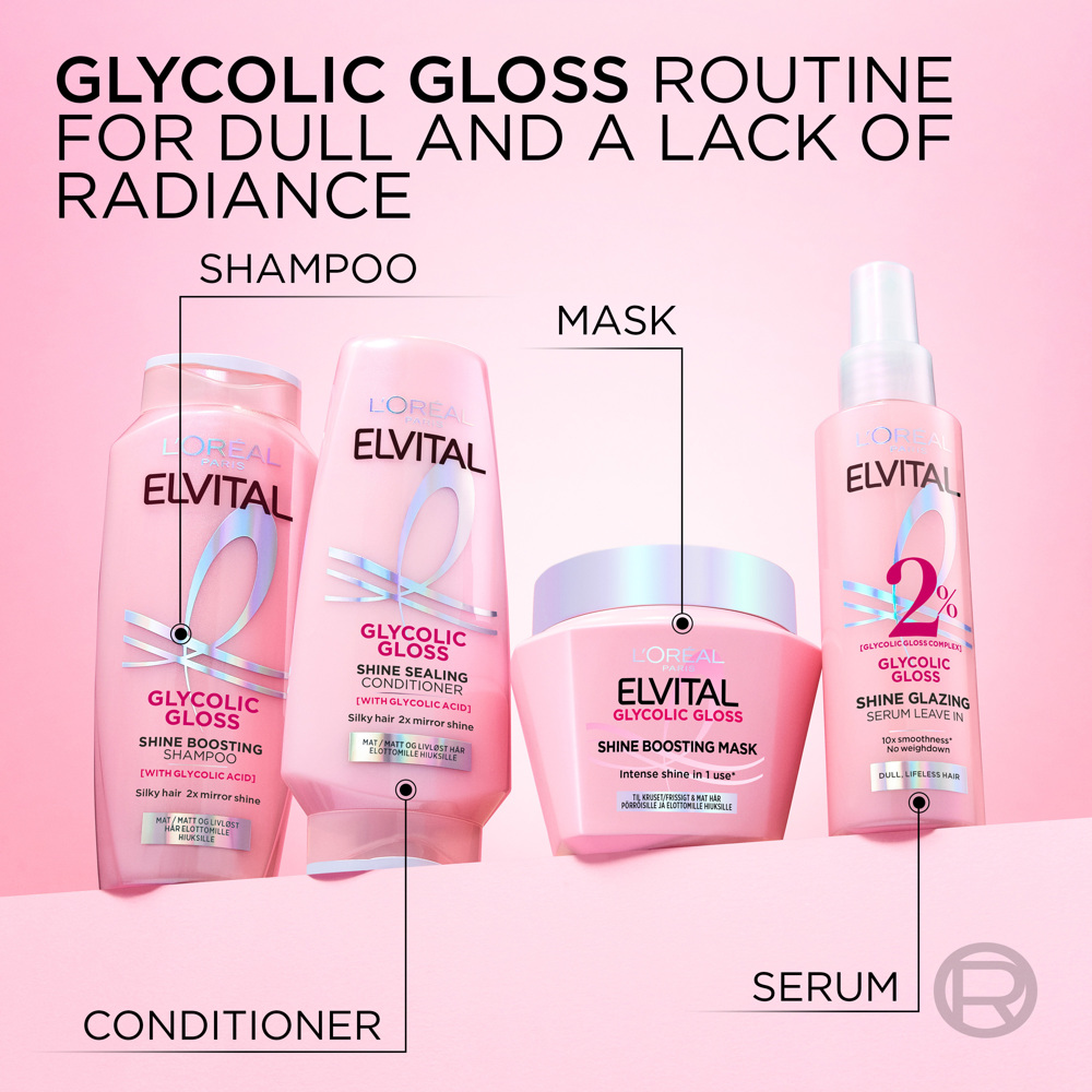 Elvital Glycolic Gloss Shine Boosting Mask, 300ml